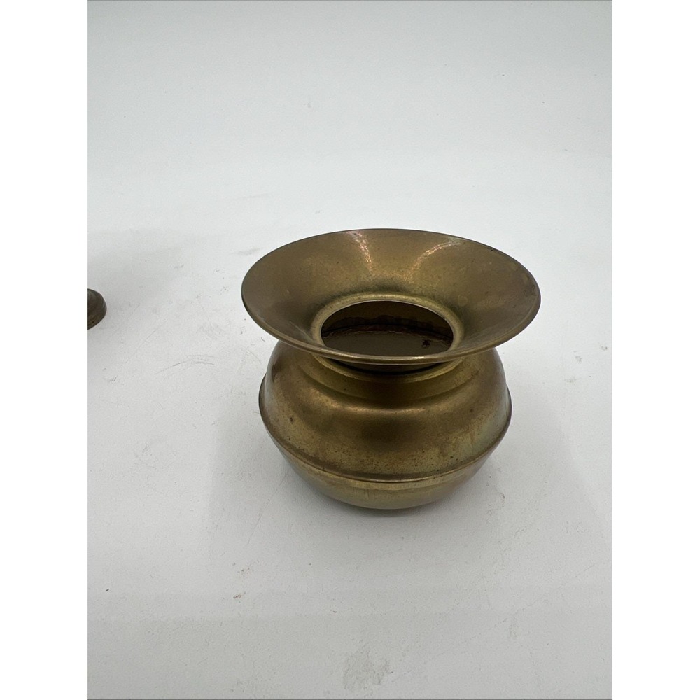 Brass Hurricane Base or Wide-Rimmed Candle Holder.
